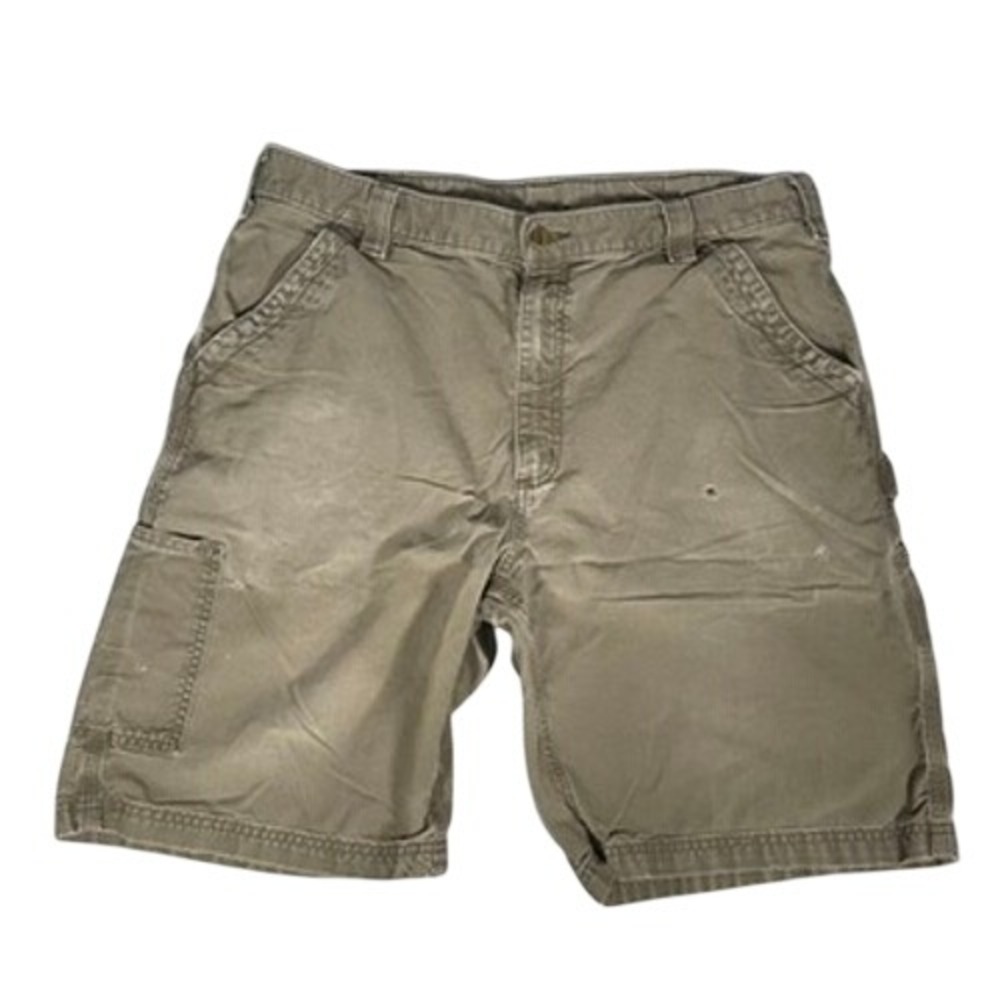Carhartt Men's Original Fit B147 LBR Work Shorts Size 38 Olive Drab Cotton